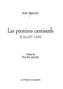 Cover of: Les premiers camisards, juillet 1702