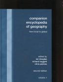 Cover of: Companion Encyclopedia of Geography: From the Local to the Global, 2 Volume Set