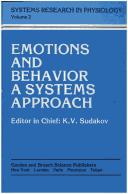Cover of: Emotions and behavior: a systems approach