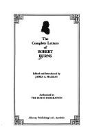 Cover of: The complete letters of Robert Burns by Robert Burns