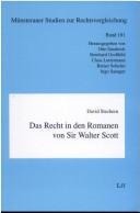Cover of: Das Recht in den Romanen von Sir Walter Scott by David Stechern