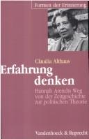 Cover of: Erfahrung denken by Claudia Althaus