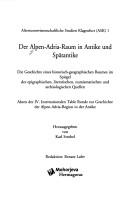 Der Alpen-Adria-Raum in Antike und Spätantike