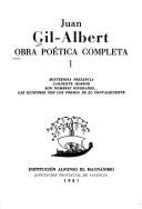 Obra poetica completa by Juan Gil-Albert