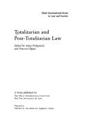 Cover of: Totalitarian and post-totalitarian law