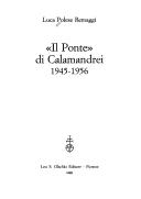 Cover of: "Il Ponte" di Calamandrei 1945-1956 by Luca Polese Remaggi