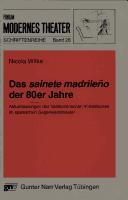 Das sainete madrileño der 80er Jahre by Nicola Wilke