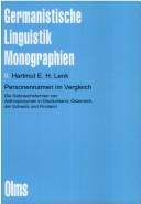 Cover of: Personennamen im Vergleich by Hartmut E. H. Lenk, Hartmut E. H. Lenk