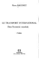 Cover of: transport international dans l'économie mondiale