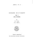 Nengone dictionary by D. T. Tryon