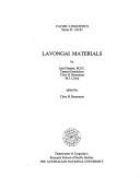 Cover of: Lavongai materials