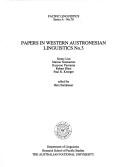 Cover of: Papers in Western Austronesian linguistics. by Sonny Lim ... [et al.] ; edited by Hein Steinhauer.