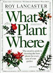 Cover of: What plant where