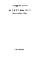 Cover of: Fra ånden i munden: litteraturkritiske bidrag