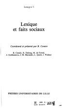 Cover of: Lexique et faits sociaux by coordonné et présenté par B. Conein...[et al.].