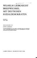 Cover of: Briefwechsel mit deutschen Sozialdemokraten. by Wilhelm Liebknecht