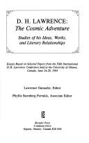 Cover of: D.H. Lawrence: the cosmic adventure : studies of his ideas, works, and literary relationships