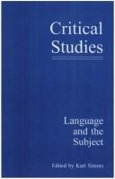 Cover of: Language and the subject