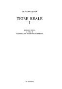 Cover of: Tigre reale, I