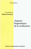 Cover of: Aspects linguistiques de la traduction by sous la direction de Michael Herslund.