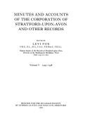 Cover of: Minutes and accounts of the Corporation of Stratford-upon-Avon, and other records, [1553-1620]