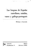 Cover of: Las lenguas de España by William J. Entwistle