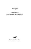 Cover of: Tamashek texts from Timbuktu and Kidal (Mali) by Jeffrey Heath, Jeffrey Heath