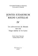 Fontes Iudaeorum Regni Castellae by Carlos Carrete Parrondo