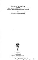 Cover of: Historia y crítica de la literatura hispanoamericana by Cedomil Goić