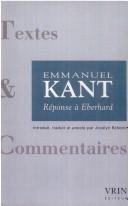 Réponse à Eberhard by Immanuel Kant