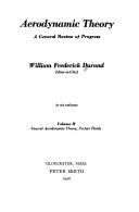 Cover of: General aerodynamic theory by William Frederick Durand, editor-in-chief.