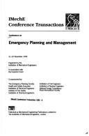 Cover of: Emergency Planning & Management (Imeche Event Publications)