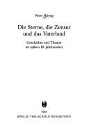 Cover of: Sterne, die Zensur und das Vaterland: Geschichte und Theater im späten 18. Jahrhundert