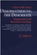 Cover of: Demokratisierung der Demokratie by Claus Offe (Hg.).