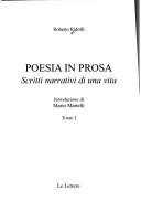 Cover of: Poesia in prosa by Roberto Ridolfi