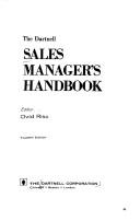 Cover of: The Dartnell sales manager's handbook.