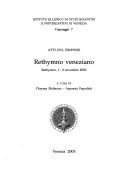 Cover of: Tes Benetiás to Réthymno: praktika symposiou : Réthymno, 1-2 Noembrı́ou 2002 = Atti del Simposio Rethymno veneziano, Rethymno ...