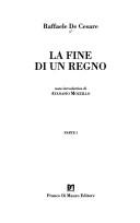 Cover of: La fine di un regno