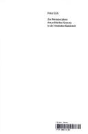 Cover of: Zur Metamorphose des politischen Systems in der römischen Kaiserzeit: die Entstehung einer "personalen Bürokratie" im langen dritten Jahrhundert