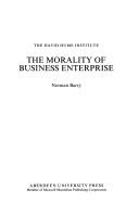 Cover of: The Morality of Business Enterprise (Hume Paper) by Norman Barry