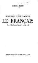 Cover of Histoire d'une langue, le français