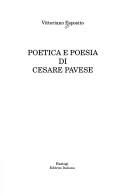 Cover of: Poetica e poesia di Cesare Pavese