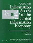 Cover of: ASIS '98: proceedings of the 61st ASIS annual meeting, Pittsburgh, PA, October 24-29, 1998 : information access in the global information economy