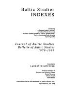 Cover of: Baltic studies index by 