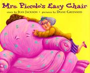 Cover of: Mrs. Piccolo's easy chair by Jean Jackson