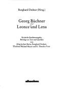 Cover of: Georg Büchner: Leonce und Lena: kritische Studienausgabe