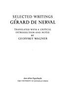 Cover of: Selected writings of Gérard de Nerval | 