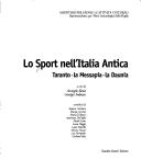 Cover of: Lo sport nell'Italia antica: Taranto, la Messapia, la Daunia