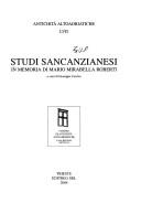 Cover of: Studi sancanzianesi: in memoria di Mario Mirabella Roberti