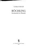 Cover of: Röchling: Kontinuität im Wandel